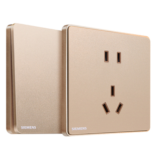 西门子开关插座睿致玫瑰金86型家用墙壁面板官方旗舰店暗装套餐