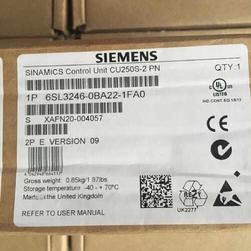 议价6SL3246-0BA22-1FA0西门子G120控制单元CU250S-2 PN全新原装