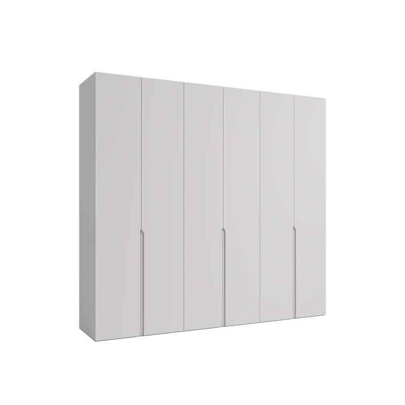 全屋定制奶油风平开门衣柜家用卧室简约小户型一门到顶衣橱组合柜