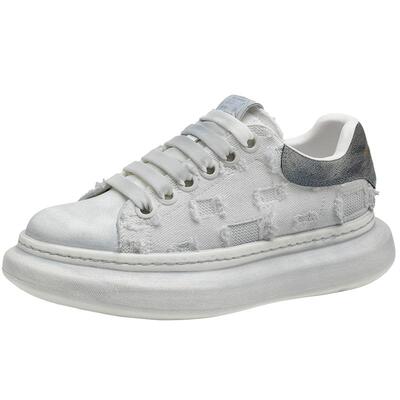 马克华菲摇滚补丁板鞋夏季透气鞋