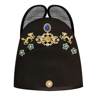 明制新郎官帽男士结婚乌纱帽金龙翼善帽古代明代婚礼男帽原创设计