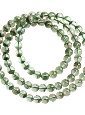 天然绿幽灵三圈手链饰品礼物女款