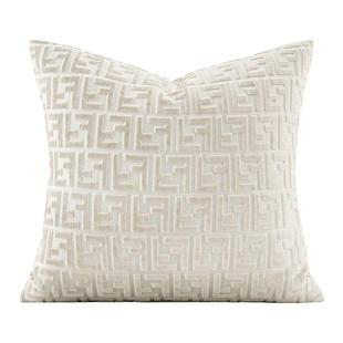 柏洛斯High end『金尔』轻奢高级纯白双F沙发靠枕床头高端抱枕芯