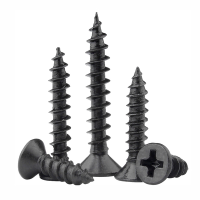 铁发黑自攻螺丝十字m2沉头