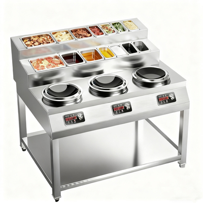 盖码饭浇头面专用现炒电磁小炒灶