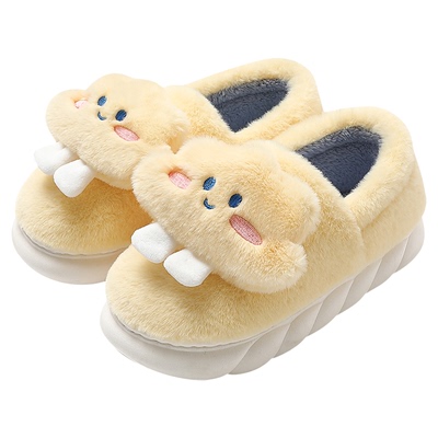 红豆可爱云朵毛绒绒舒适保暖棉鞋