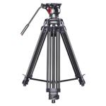 miliboo米泊铁塔mtt601a专业摄像机三脚架相机摄影视频拍摄会议支架单反俯拍横杆液压阻尼云台三脚架竖拍滑轨