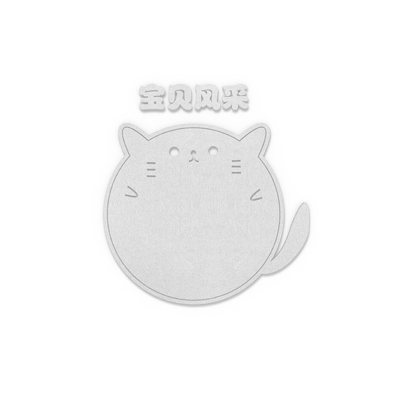 毛毡创意幼儿园儿童房间3D立体墙贴装饰展示板留言板圆猫咪照片墙