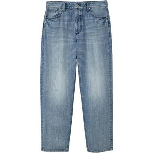 907杰克琼斯男装秋季新款廓形美式宽松休闲磨破男士牛仔裤长裤子