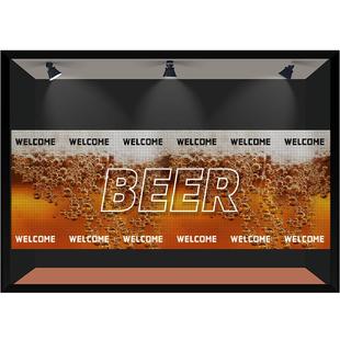 酒吧腰线玻璃贴创意网点半透膜啤酒节个性底纹布置餐厅静电无胶贴