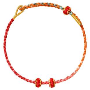 可穿珠手工编织绳diy编绳红绳手链半成品转运珠可穿黄金极细手绳