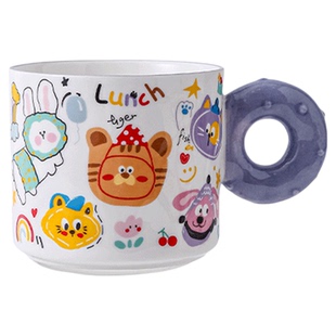 冠祥春游季卡通陶瓷碗家用釉下彩餐具汤碗面碗可爱米饭碗儿童碗盘