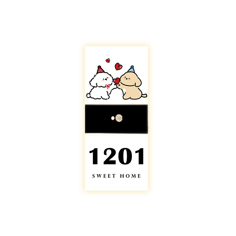 发光门牌家用号码牌数字可定制入户门创意装饰亚克力标识牌自粘