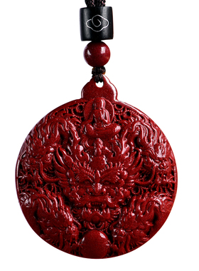 保真朱砂龙头龙牌吊坠男女龙形生肖属龙项链护身符挂件本命年礼物