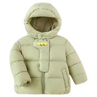 品牌折扣宝宝羽绒服冬装2025新款男童女童加厚保暖连帽上衣外套萌