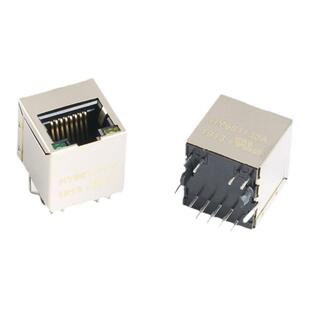 原装 HY951180A RJ45直立带灯插座 100Base-T WiFi网络连接器