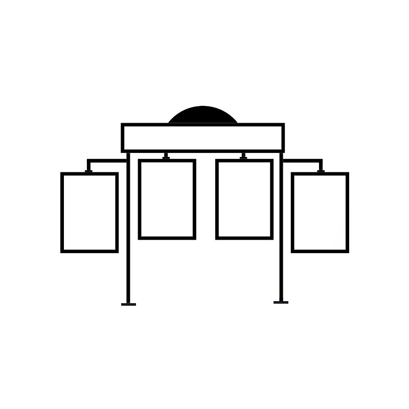 书有家海报台面多框展示架五框