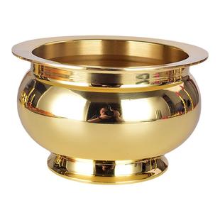 供佛黄铜插香炉铜光身香炉碗佛堂家用大香炉盆香薰炉包邮黄铜香炉