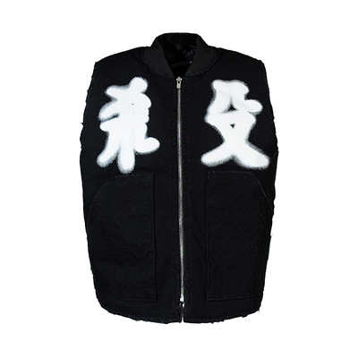 TGFCLUB美式街头压印夹棉马甲