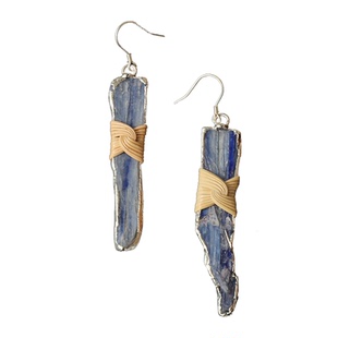 小宽竹工《海上明月》新款耳饰女高级感小众耳坠天然蓝水晶新中式