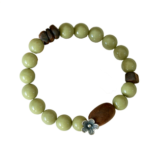 青提奶香天然牛油果阿拉善玛瑙沉香手串女新中式国风手串原创