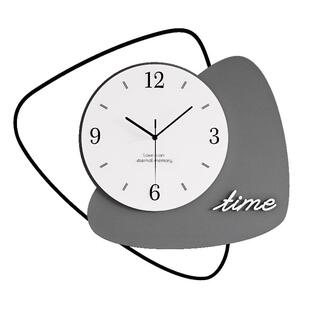 网红轻奢钟表挂钟客厅家用时尚时钟挂墙2025新款静音挂表创意餐厅
