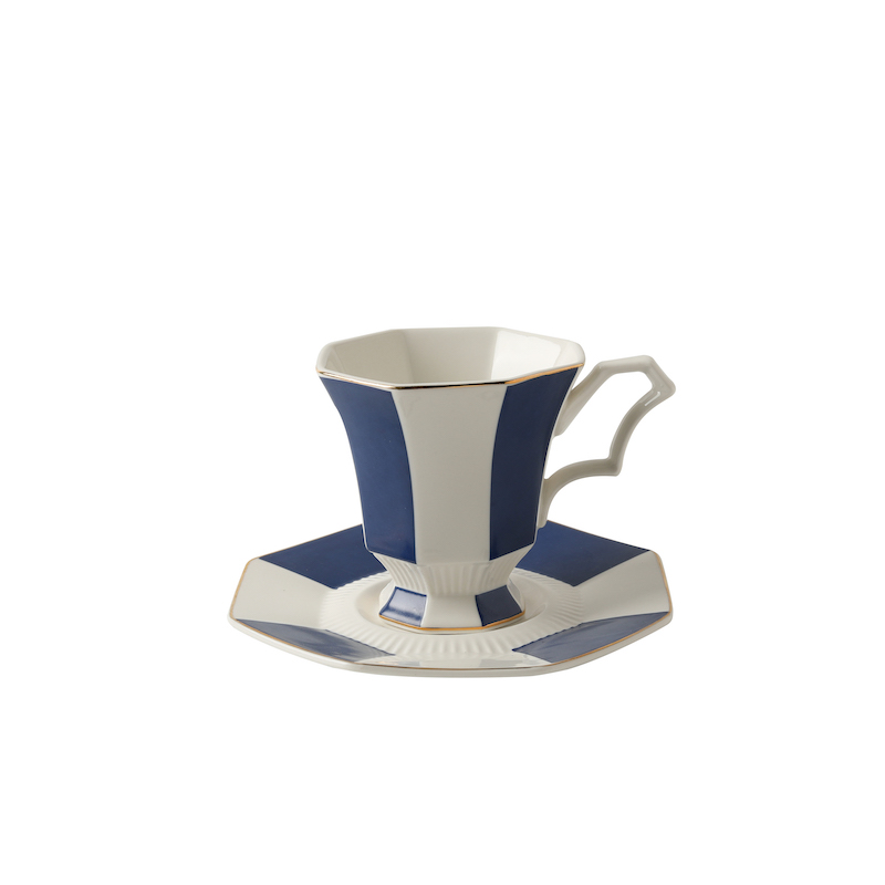 爱莉卡贝叶Erica Beyer  卡萨布兰卡欧式轻奢条纹陶瓷咖啡杯