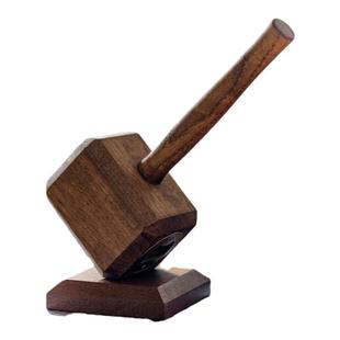 雷神之锤实木开瓶器创意高级感个性礼物啤酒起子客厅茶几装饰摆件