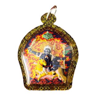 吉祥天母擦擦西藏手绘 立体唐卡佛像嘎乌盒吊坠 可挂编绳车挂项链
