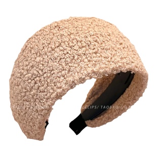 羊羔毛宽边发箍女2025新款压发洗脸头箍高颅顶遮发缝显脸小发饰春