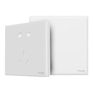 施耐德官方旗舰店官网开关插座面板一开五孔多孔家用超薄珍铂白