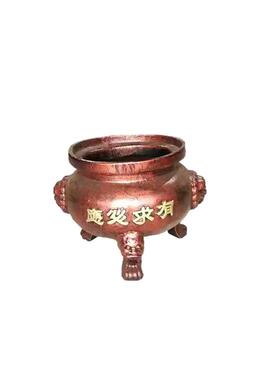 大香炉寺庙铸铁四方双龙圆形平口