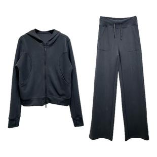 清仓特价裸感休闲运动套装女秋季高级感时尚洋气卫衣阔腿裤两件套