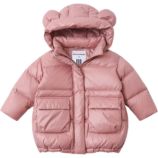 宝宝羽绒服女童加厚中长款90绒中小童冬季保暖童装1-3-6-8岁21128