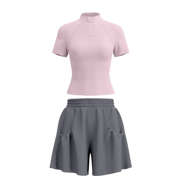 运动套装女2026新款夏天薄短袖健身短裤瑜伽服高端专业训练服跑步