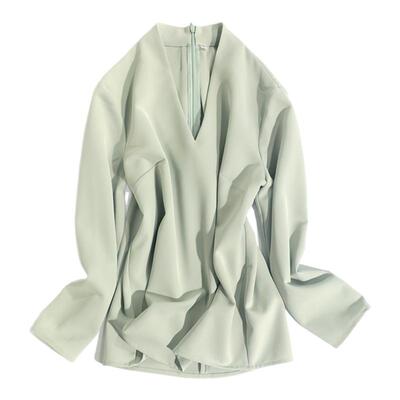 有帆通勤套头长袖V领衬衫