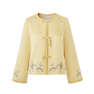 Sun雅乔【金玉满堂】春装长袖气质优雅定位刺绣新中式国风外套女