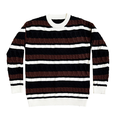 冬季加厚保暖毛衣男款条纹内搭