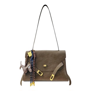 cocoarlene包包新款擦色软皮凯莉包时尚百搭洋气小众手提斜挎包潮