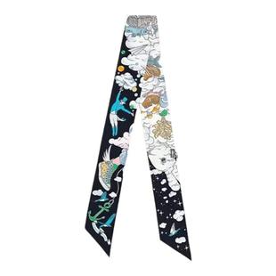 适用于twilly丝巾绑包爱马h家原版女仕真丝飘带云间万象桑蚕丝