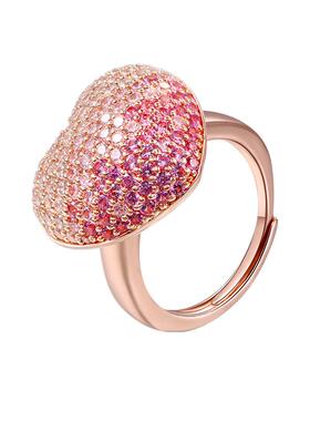 VITARING渐变粉色爱心开口戒女