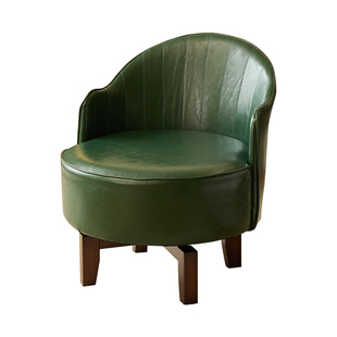 家用单人沙发实木休闲椅子客厅舒适旋转座椅久坐沙发椅卧室靠背椅