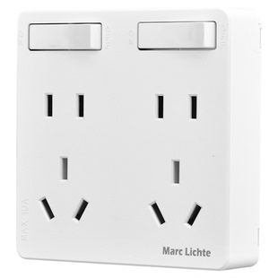 86型通用明装二开十四孔拓展接线插座多孔转换带开关10A双二三插