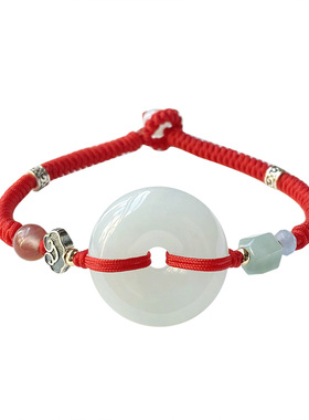 平安扣手链原创天然翡翠男女款