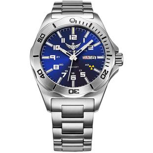 进口机械芯野狼手表男款自动机械表男表防水绿水鬼氚气夜光V1019