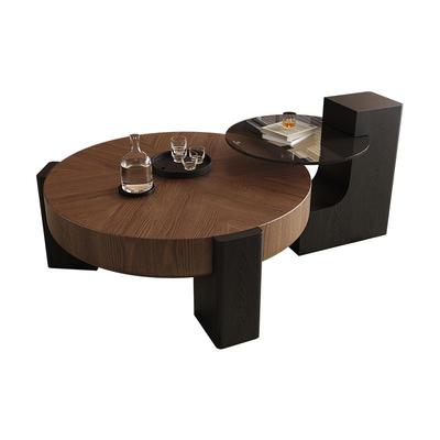 帕沙曼茶几钢化玻璃大小圆