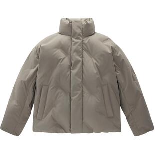 太平鸟男装 面包服男短款潮流字母压胶防寒服休闲廓形羽绒服