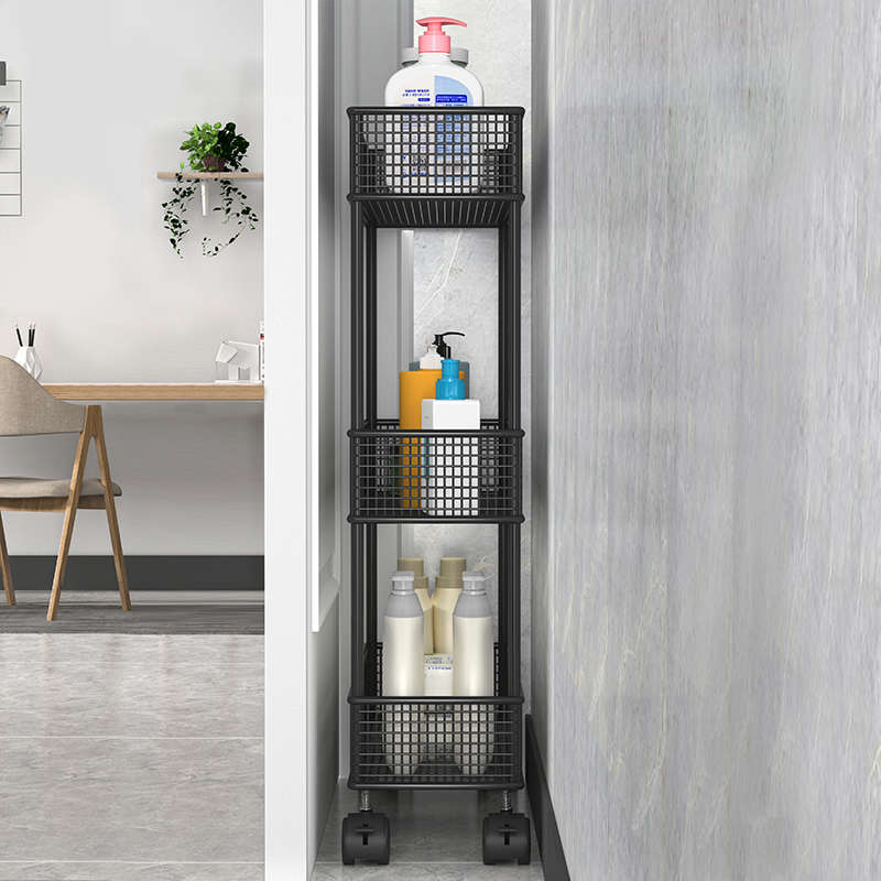 卫生间夹缝置物架门后缝隙收纳柜浴室极窄落地窄缝架子超薄窄柜边