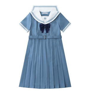 樱花家族jk制服连衣裙【白鹭中】漫画校供感百褶裙盛夏服短袖套装