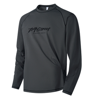 714street抗菌防晒速干明线印花长袖T恤男2026春季圆领凉感上衣女